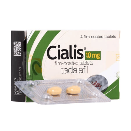 Cialis 10 mg 4 filmomhulde tabletten met pillen