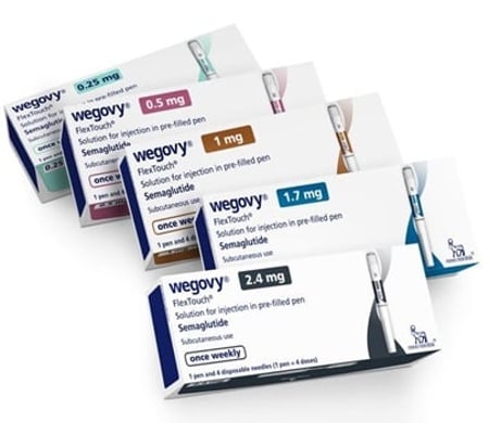 Wegovy gewichtsverlies medicatie dosering packs