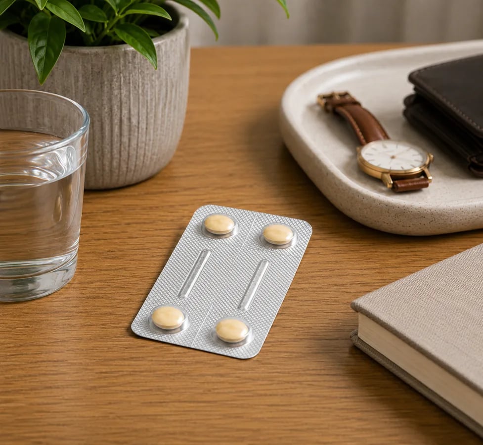 Spedra-tabletten in een pillendoos