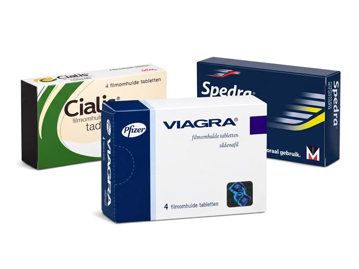 Verpakking van Viagra, Cialis en Spedra